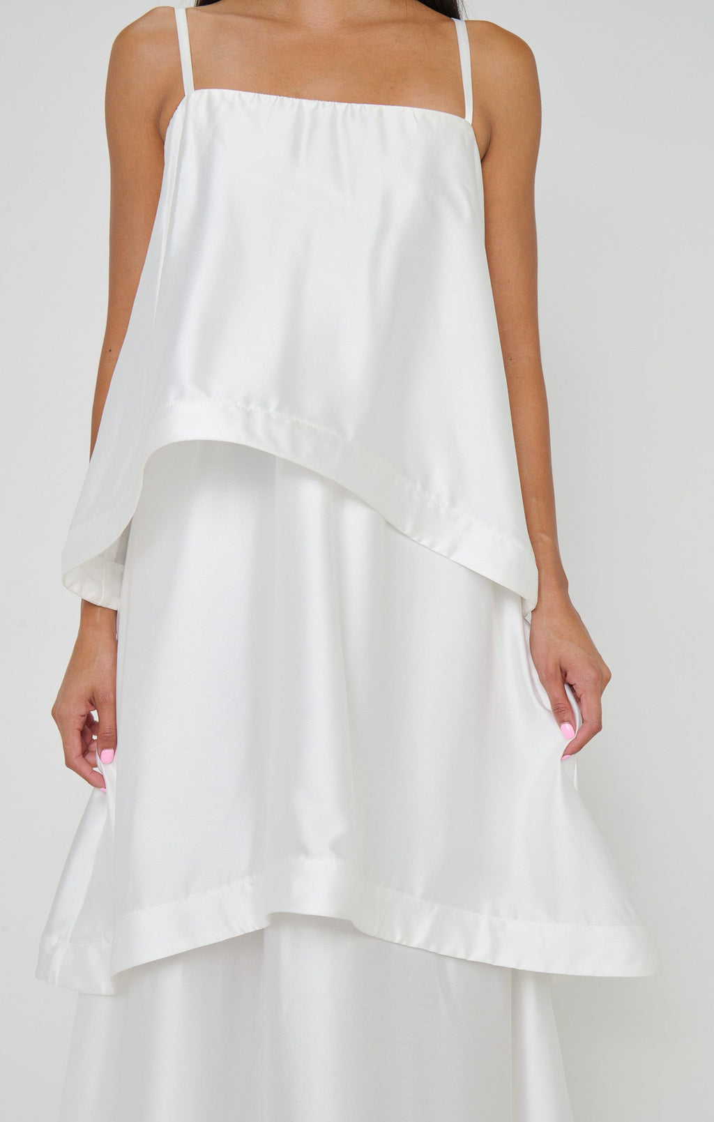 Ella Maxi Dress ~ Ivory Luxe Satin