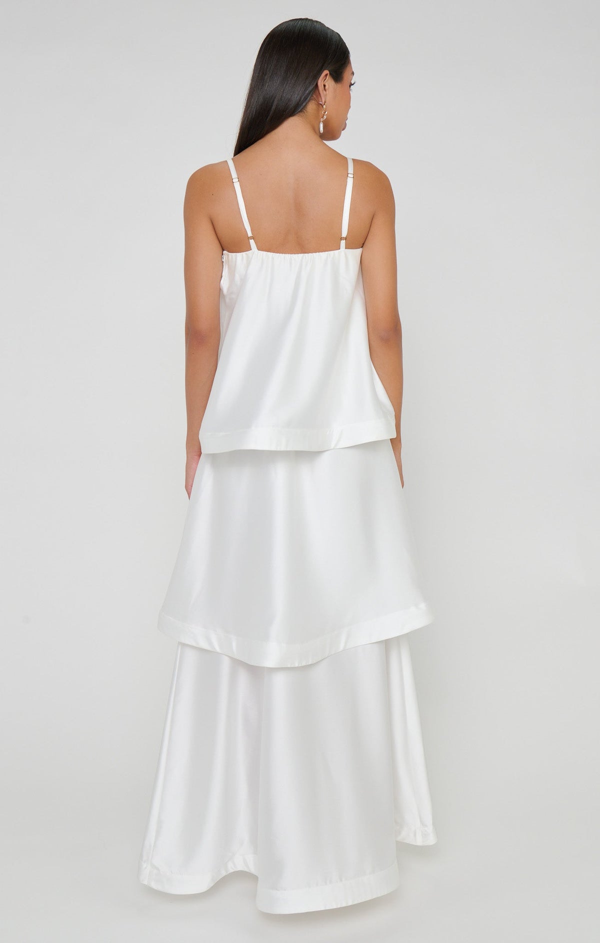 Ella Maxi Dress ~ Ivory Luxe Satin