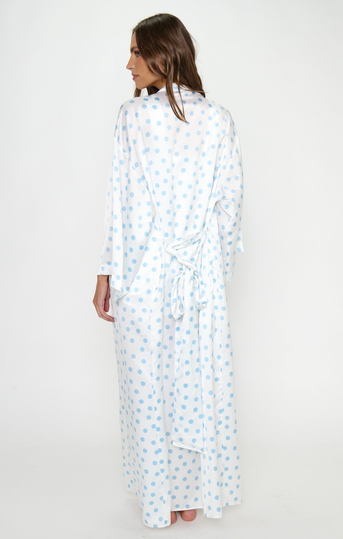 Sunrise Robe ~ Powder Blue Polka Dot